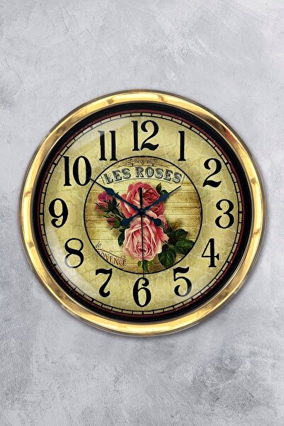 Kasva Concept هدية ساعة حائط ذهبية معدنية مقاس 40 سم من روس جولد روز