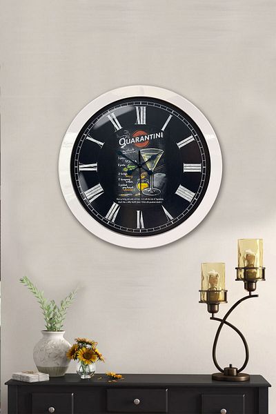 Kasva Concept Gift 36 cm White Metal Cafe Wall Clock