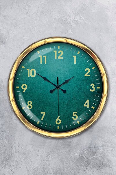 Platin Saat هدية ساعة حائط معدنية ذهبية رائعة مقاس 40 سم