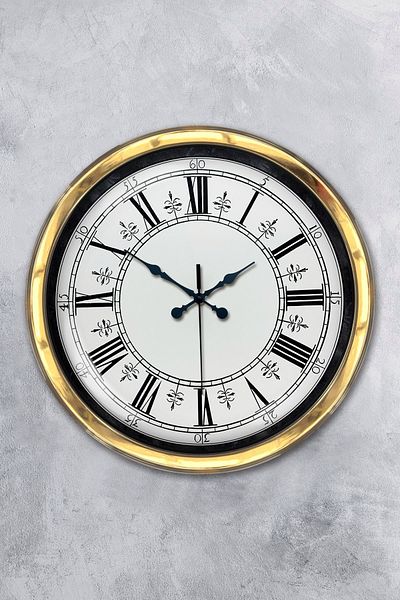 Kasva Concept Διακοσμητικό ρολόι τοίχου με χρυσό μεταλλικό σχέδιο 40 εκ