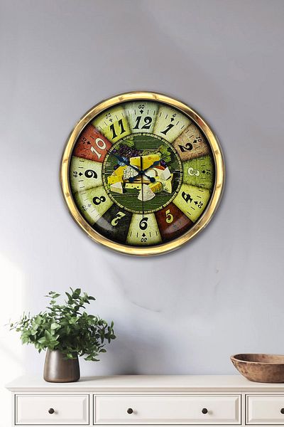 Kasva Concept Cadou 40 Cm Ceas de Perete din Metal Auriu