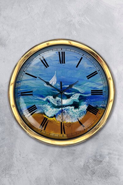 Platin Saat هدية ساعة حائط مزخرفة معدنية ذهبية مقاس 40 سم