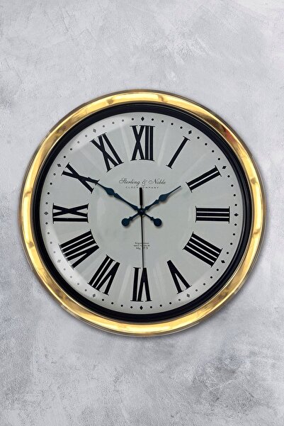 Platin Saat هدية ساعة حائط معدنية ذهبية عتيقة مقاس 40 سم