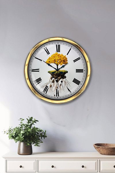 Kasva Concept Δώρο Διακοσμητικό Ρολόι τοίχου με ρίζα δέντρου 40 εκ.