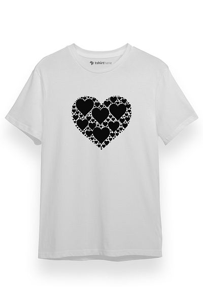 Tshirthane Ανδρικό μπλουζάκι με κοντό μανίκι Hearts Love Icon