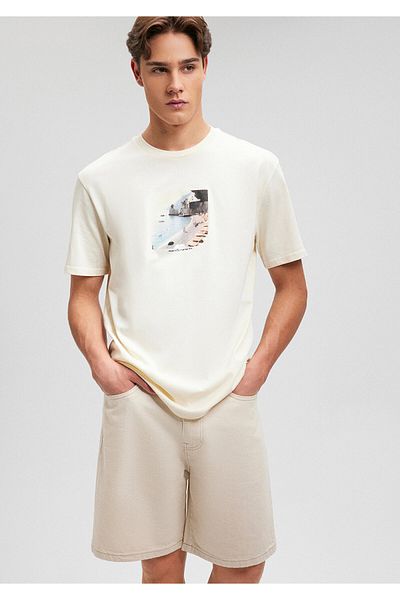 Mavi Μπλουζάκι με λευκό εμπριμέ Loose Fit -0612332-70072
