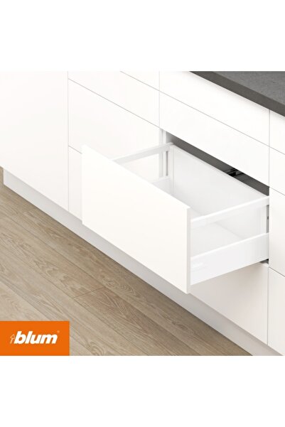 Blum Tandembox Antaro Yüksek Bordürlü (D) Bas Aç 45 Cm Ipek Beyazı