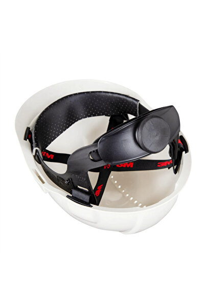 3M ™ G3000NUV-VI Sert Başlık, Uvicator, Mandallı, Havalandırmalı, Plastik Ter Bantlı Baret / Beyaz