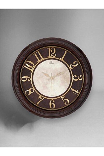 Galaxy Premium Eskitme Kabartma Kadranlı 50 cm Duvar Saati Kahve