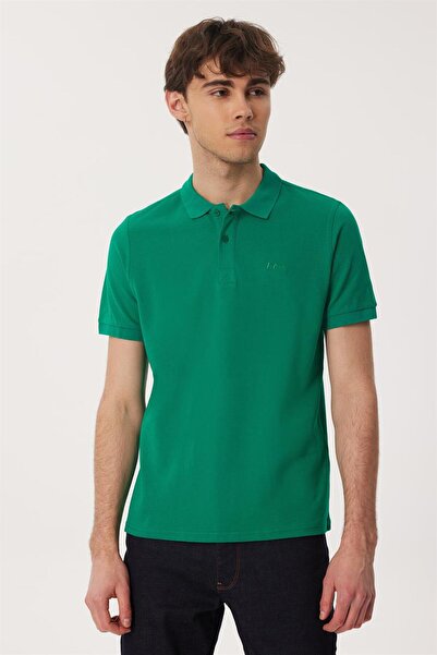 Lee Cooper Ανδρικό μπλουζάκι με λαιμόκοψη από 100% βαμβάκι Twins, ζωντανό πράσινο