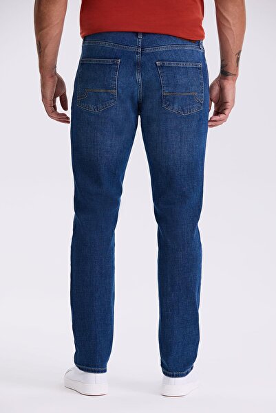 Jakamen Μπλε Slim Fit Πλυμένο Αντίκα Βαμβακερό Skinny Fit Jean τζιν παντελόνι