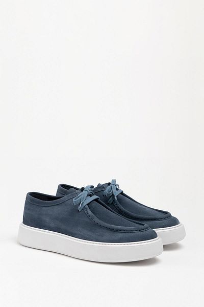 Galliano Shoes Osaka Genuine Leather Indigo Blue Suede Eva Ready Sole Casual Shoes