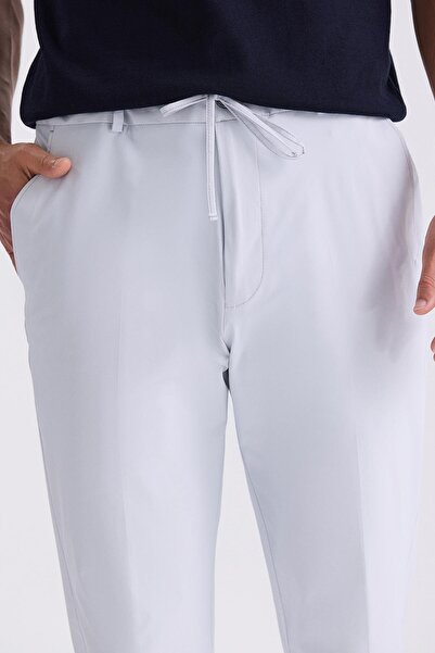 Jakamen Light Blue Comfort Fit Jogger Pants with Elastic Waist
