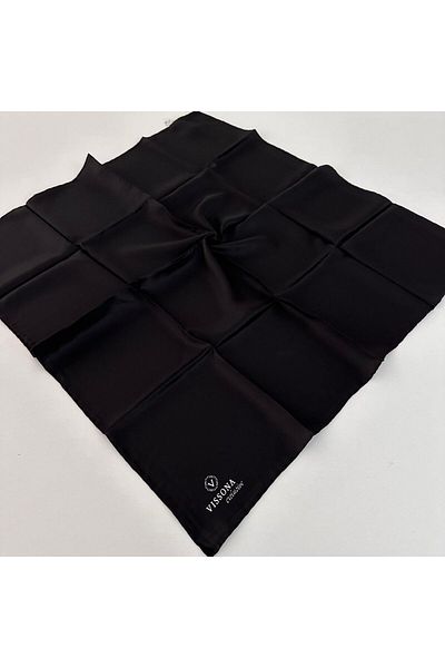Vissona Μαύρο Twill Μεταξωτό Φουλάρι - Exculusive IPE0201