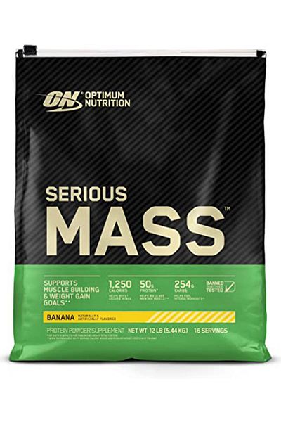 Optimum Nutrition Serious Mass 5.45 كجم بنكهة الموز - 16 خدمة