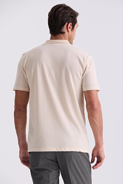 Jakamen Μπεζ μπλουζάκι με μοτίβο με κανονική εφαρμογή με γιακά πόλο