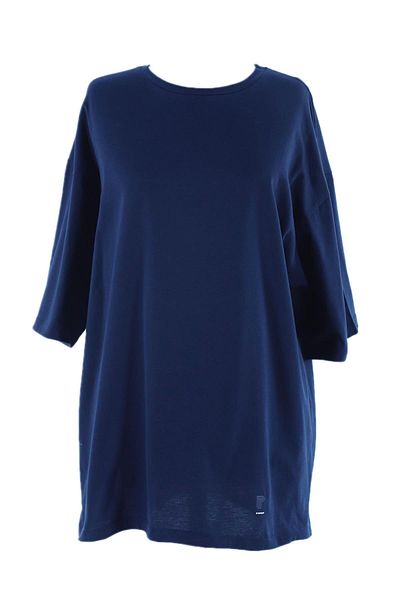 Plistre 2096_κοντομάνικο μονόχρωμο Boyfriend Oversize Basic T-shirt Navy Blue