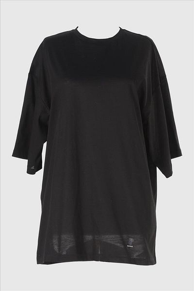 Plistre Κοντομάνικο Μασίφ Boyfriend Oversize Basic T-shirt Μαύρο