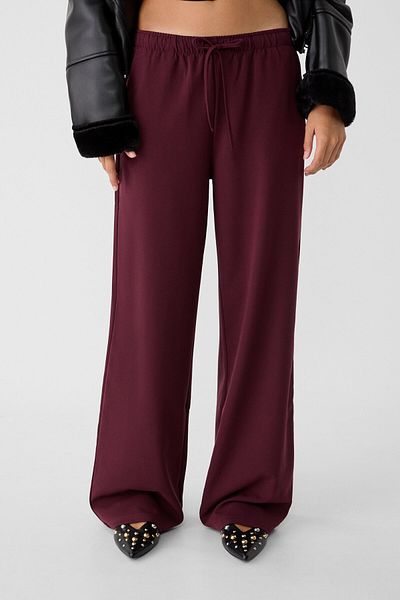 Stradivarius Long Draped Stylish Trousers