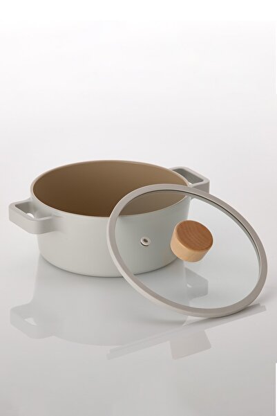 NEOFLAM Fika Alüminyum Döküm Tencere Cam Kapaklı 18cm