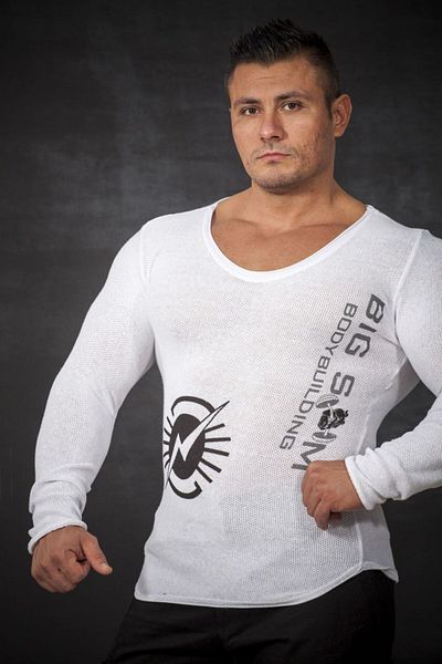 Big Sam Ecru Slim Fit Knitwear Sweatshirt 4646