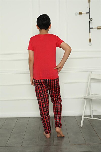 Akbeniz Boy's Combed Cotton Pajama Set 20391