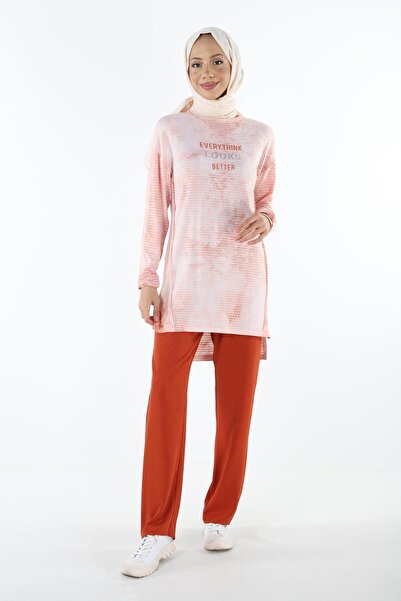 Plistre 2186_Batik Pattern Look Printed Hijab Tunik