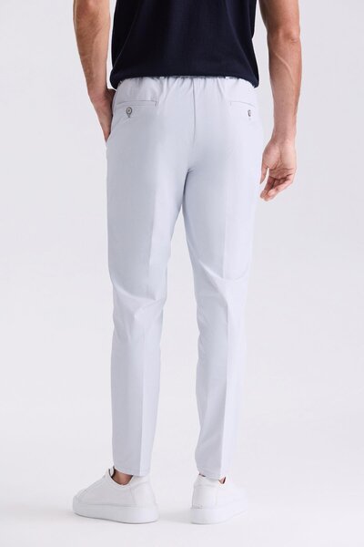 Jakamen Light Blue Comfort Fit Jogger Pants with Elastic Waist