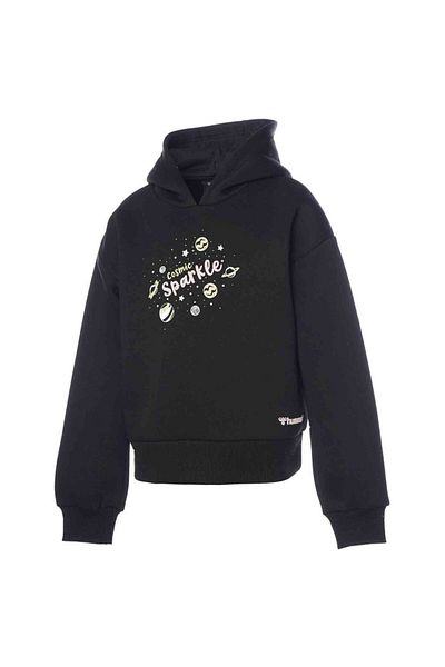 hummel Мъжки черен суитшърт с щампа - 922067-2001-HMLSIGRED HOODIE