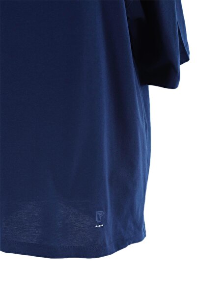 Plistre 2096_κοντομάνικο μονόχρωμο Boyfriend Oversize Basic T-shirt Navy Blue