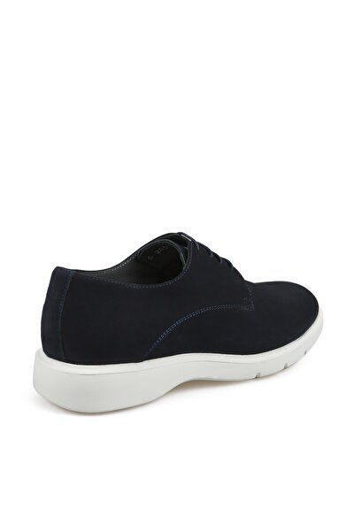 Jakamen Suede Navy Blue 100% Leather Casual Shoes