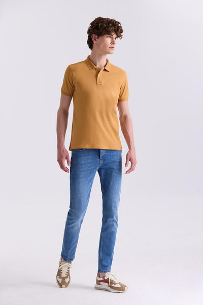 Jakamen Μουσταρδί Slim Fit Polo Neck T-Shirt