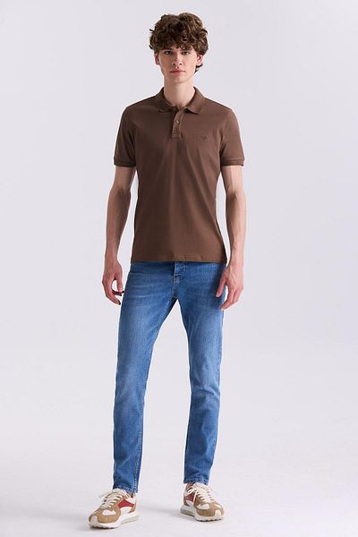 Jakamen Μπλουζάκι Tan Slim Fit Polo γιακά