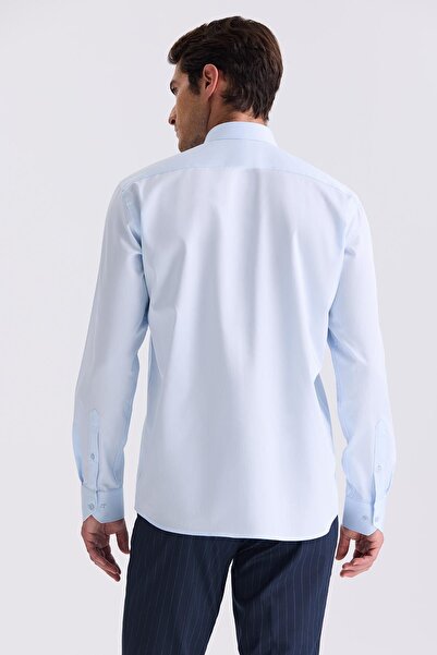 Jakamen Μπλε Classic Fit 100% βαμβακερό πουκάμισο