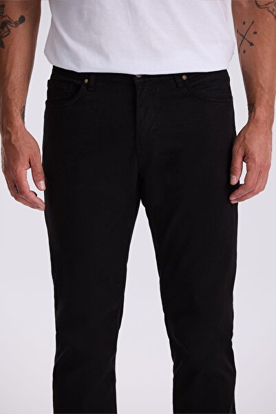Jakamen Siyah Comfort Fit Kanvas Spor Pantolon