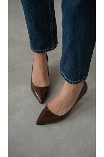 ECENİN BUTİĞİ Nell Kahve Rugan   Stiletto