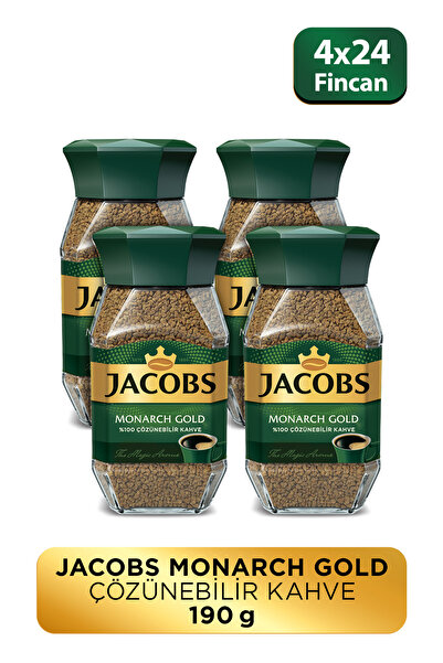 Jacobs Monarch Gold Cam Kavanoz Granül Kahve 47,5 gram X 4 Adet
