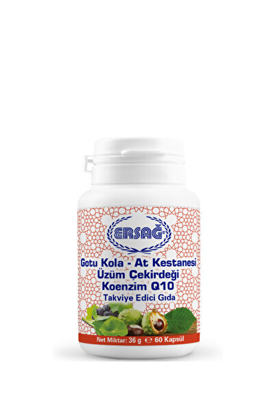 Ersağ Ersağ Gotu Kola, At Kestanesi, Üzüm Çekirdeği, Koenzim Q10