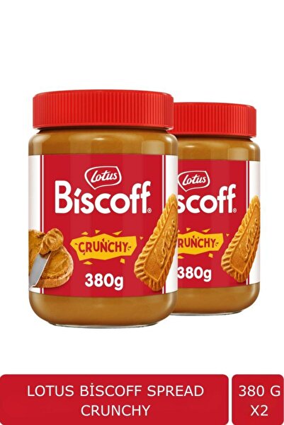 Lotus Biscoff Spread Crunchy Sürülebilir Bisküvi Kreması Ezmesi 380gr X 2 Adet