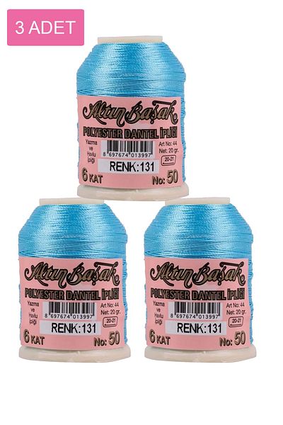 Royaleks 3 Pieces Gold Spike Needle and Lace Thread 20 Gr - - No: 131