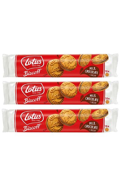 Lotus Biscoff Sandwich Chocolate Cream Biscuit - 150Gr X 3 Pieces