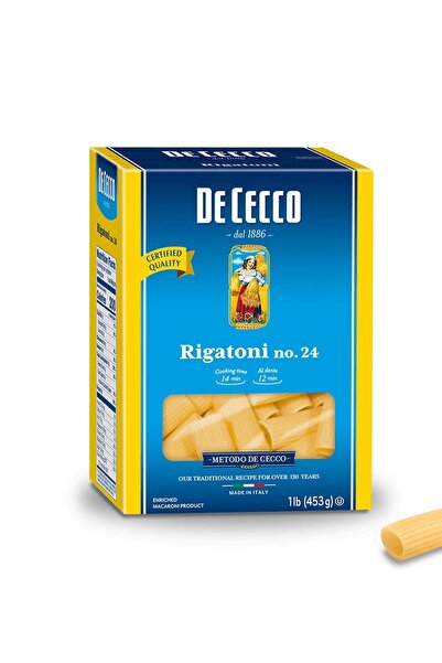 De Cecco Rigatoni Makarna 500g – Kalın Ve Düz Italyan Makarna Çeşidi
