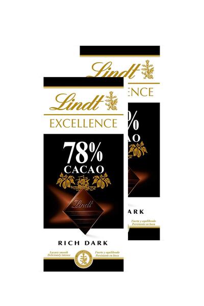 Lindt Excellence Dark Chocolate %78 100 G x 2