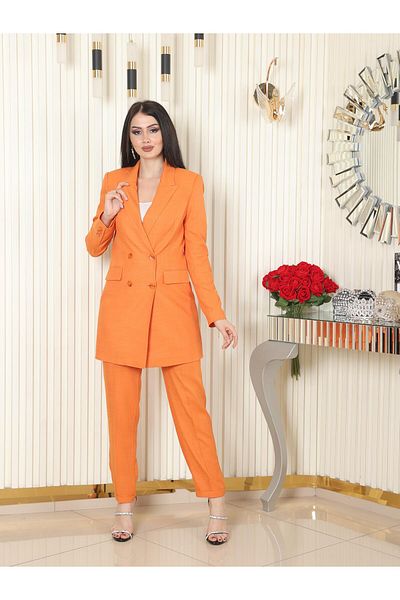 LOVELF Costum portocaliu din in