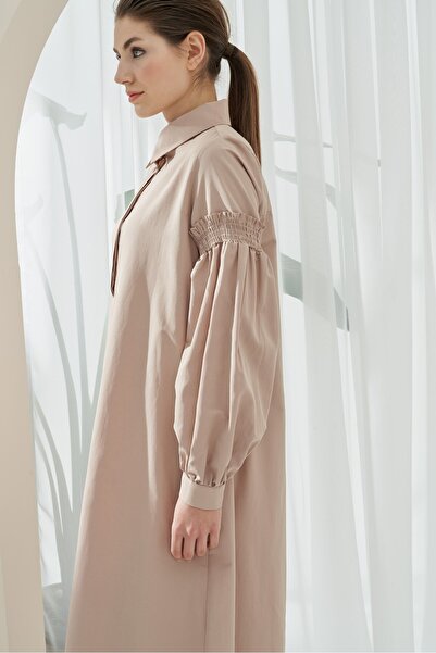 QANU Mink Dress with Elastic Sleeves