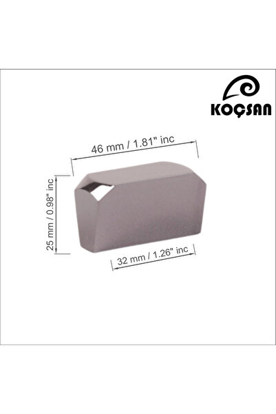 KOÇSAN Quartz Smoked 32 mm Handle Luxury Country Kitchen Furniture Cabinet Drawer Handle