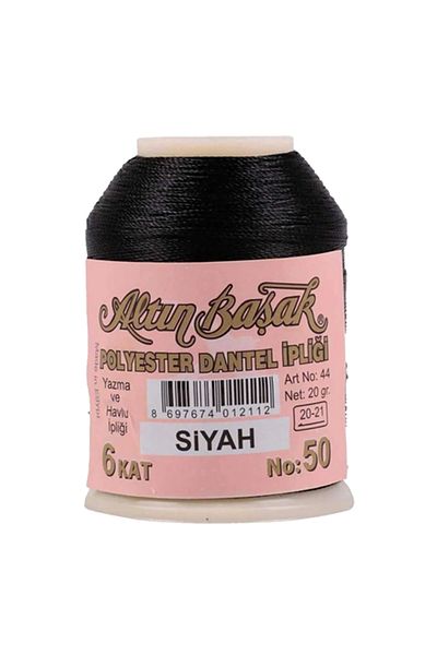 YenisiniAl Altınbaşak Needle and Lace Thread 20 Gr - Royaleks - No: Black