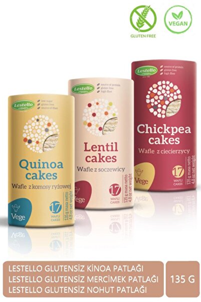 Lestello Glutensiz Kinoa Patlağı 135 G Glutensiz Mercimek Patlağı 135 G Gluten