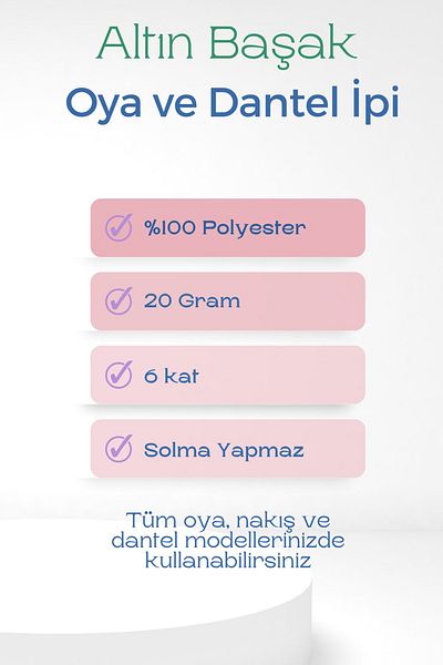Angoravi Altınbaşak Needle and Lace Thread 20 Gr - Royaleks - No: 410