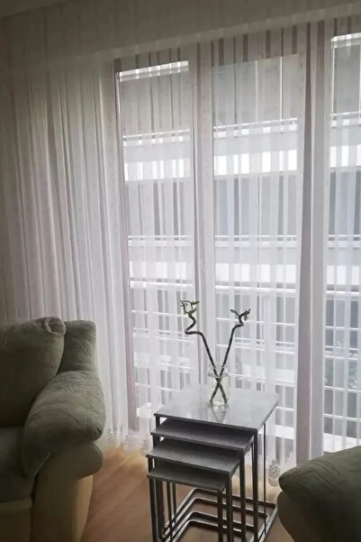 Perde Pendik Brillant Arne Desen Tül, Her Odaya Uygun, İşlemeli/Oyalı, 1/3 Sı...